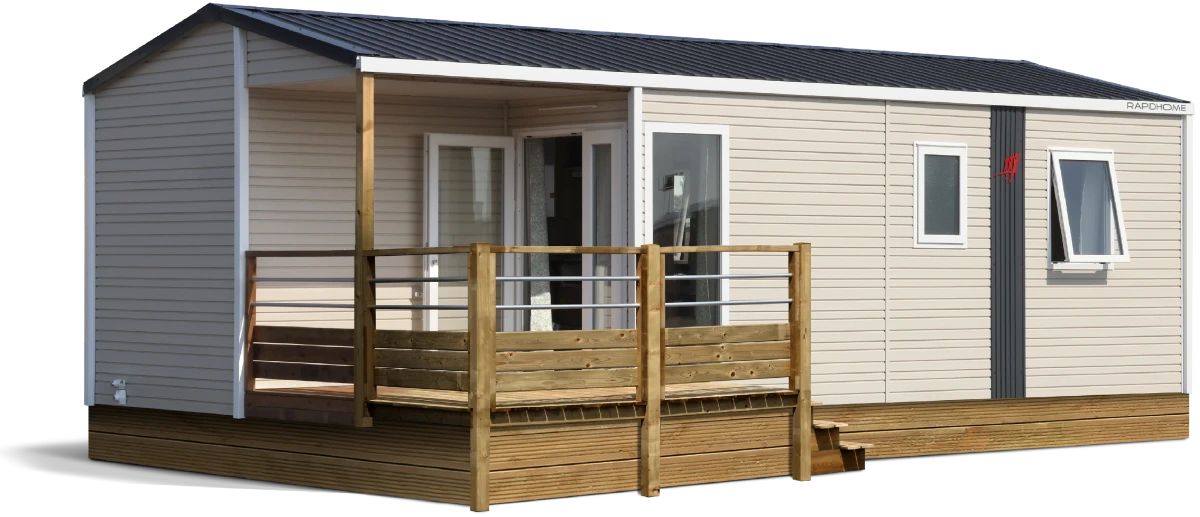 Mobil-home avec terrasse intégrée